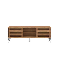 Manhattan Comfort 22LC1 Barbey 70.87 TV Stand with 4 Shelves in Nature